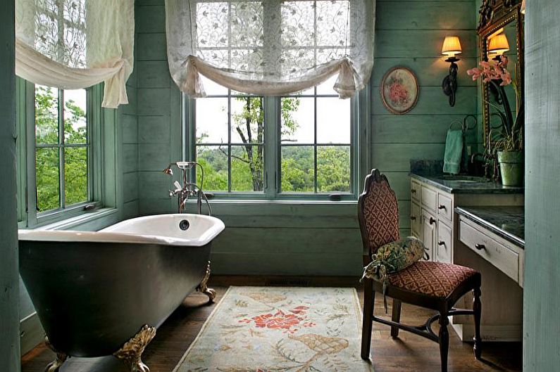 Combinations of colors in the interior of the bathroom - Cold tones