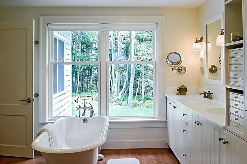 The combination of colors in the interior of the bathroom - photo