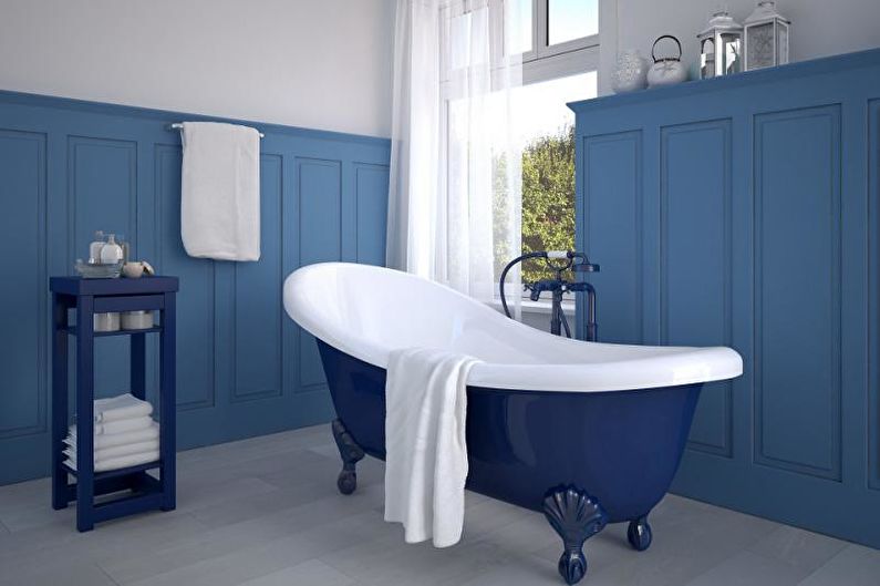 The combination of colors in the interior of the bathroom - photo