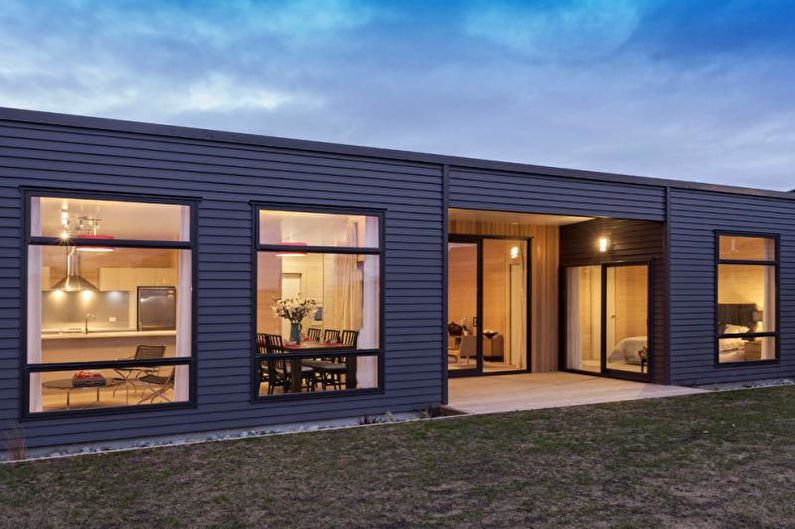 Grey Scandinavian bansa ng bahay - larawan