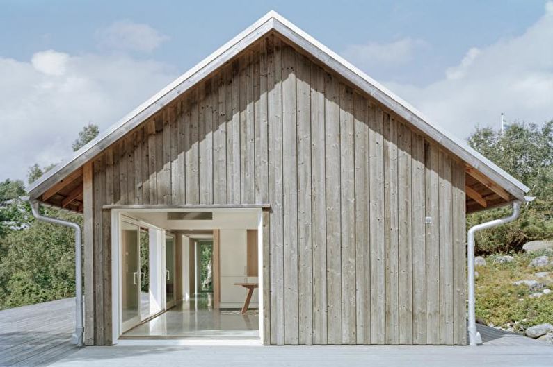 Bubong para sa isang bahay na istilo ng Scandinavian - larawan