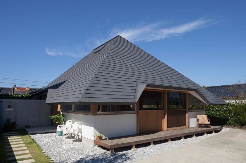 Bubong para sa isang bahay na istilo ng Scandinavian - larawan
