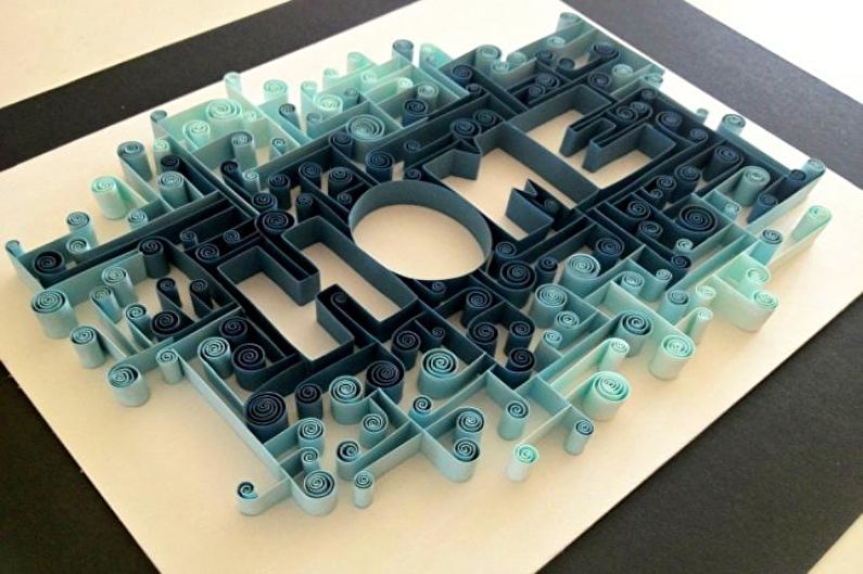 Quilling - Panneau sur le mur