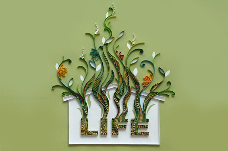 Quilling - Panneau sur le mur