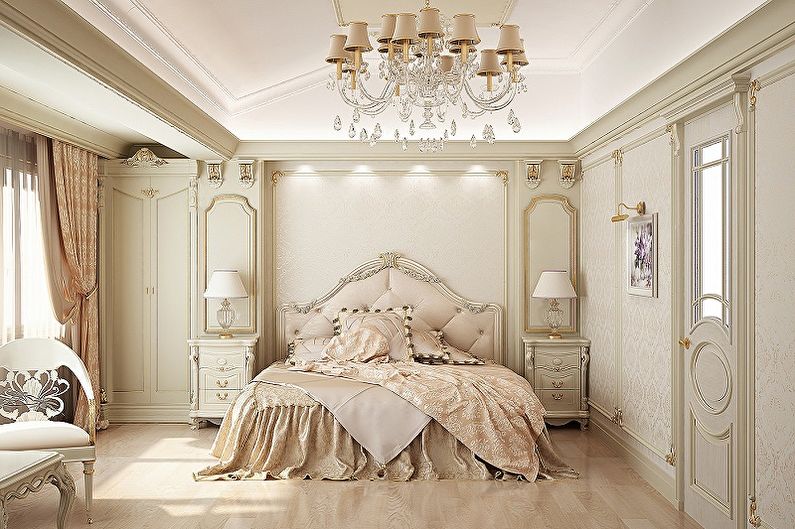 Bedroom - Design of the apartment in classic style