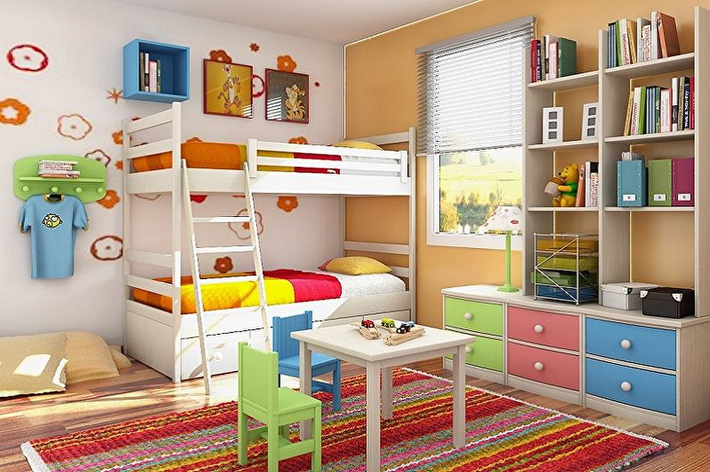 Design of a small children's room - Color solutions