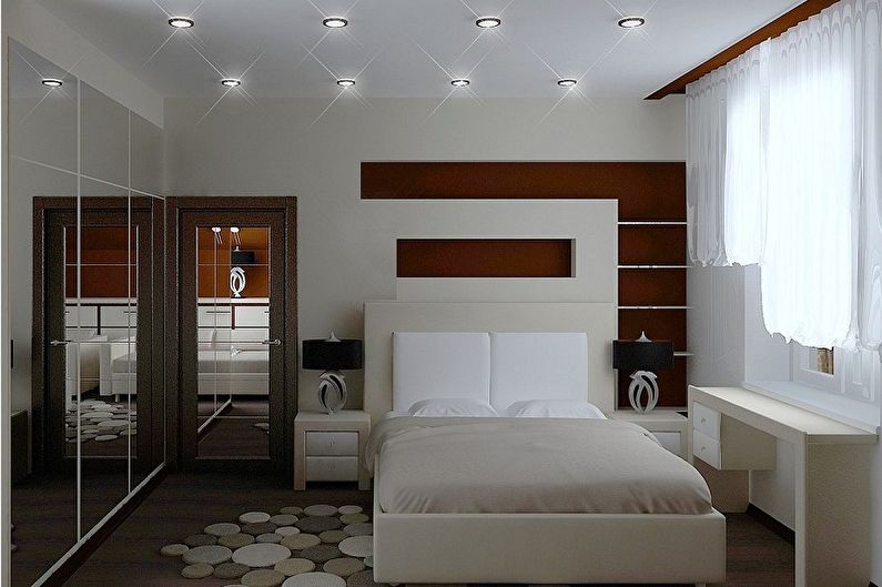 Small bedroom in the style of minimalism - Interior Design