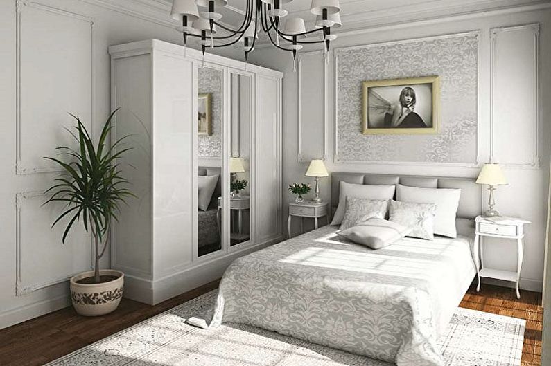 Interior design of a small bedroom - photo