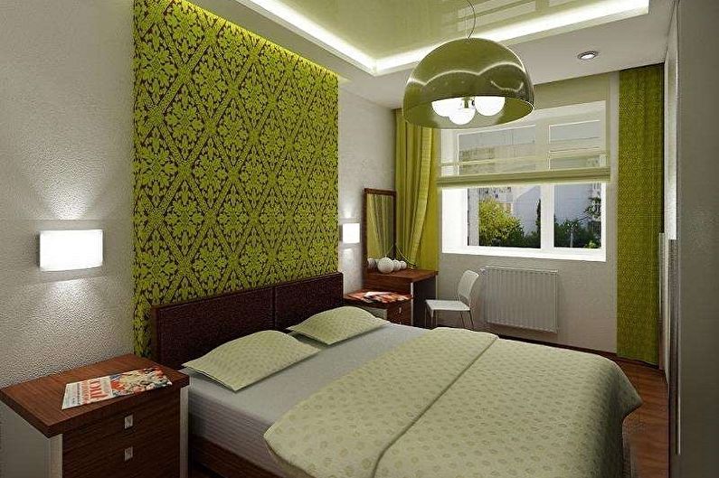Interior design of a small bedroom - photo