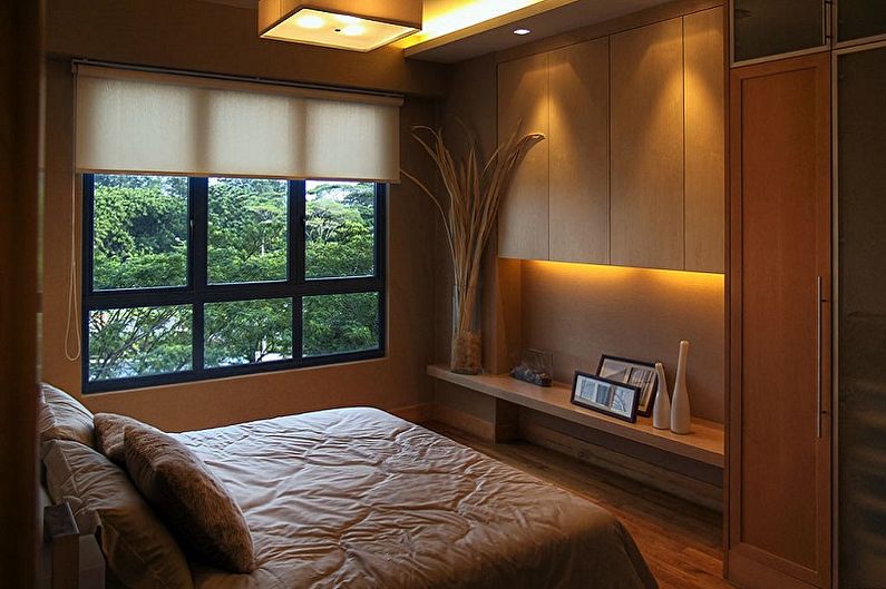 Interior design of a small bedroom - photo