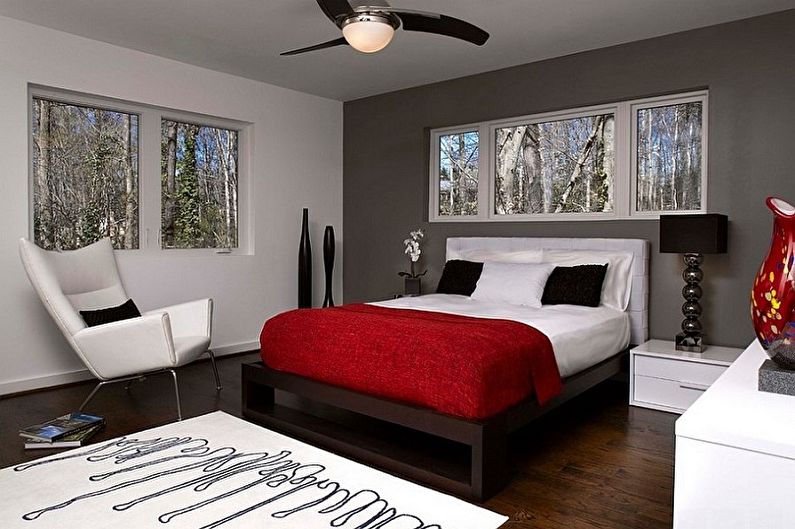 Interior design of a small bedroom - photo