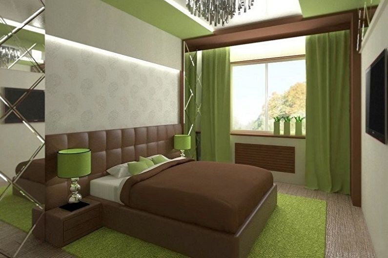 Interior design of a small bedroom - photo