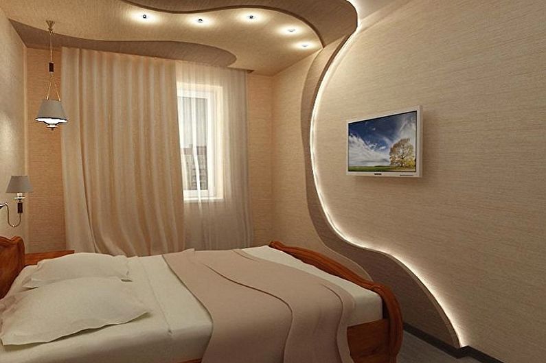 Interior design of a small bedroom - photo
