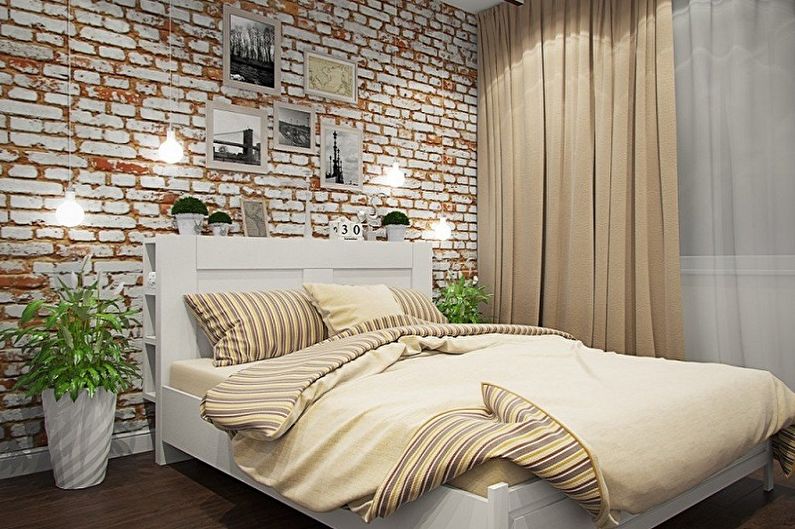 Interior design of a small bedroom - photo