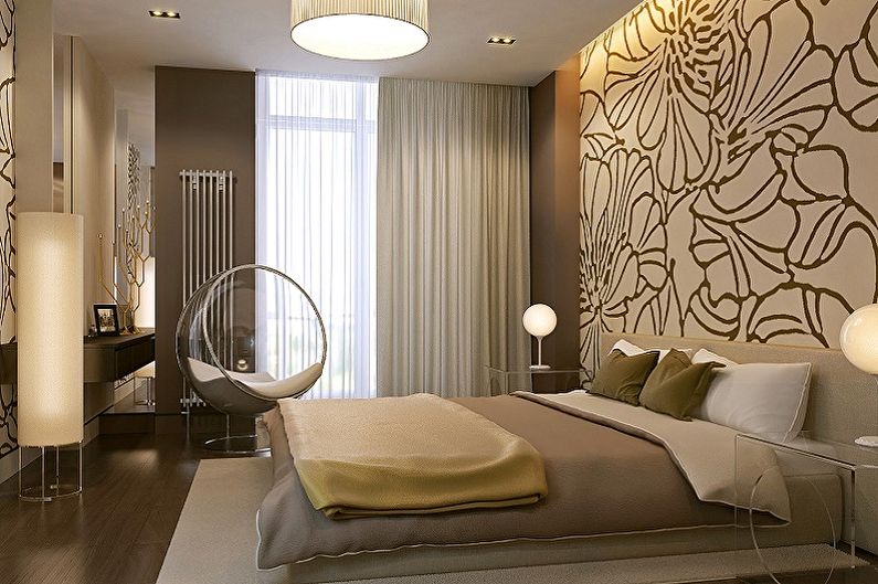 Interior design of a small bedroom - photo
