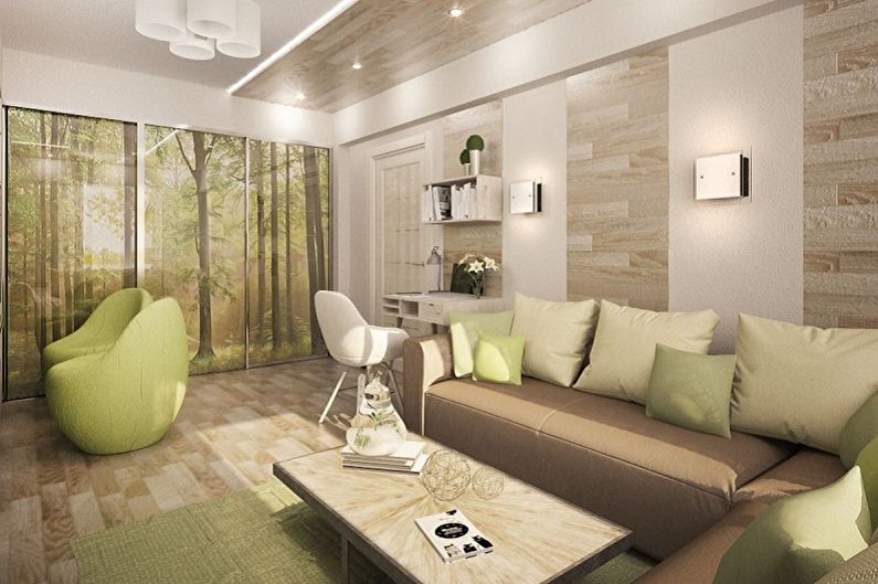 Interior design of a small living room - photo