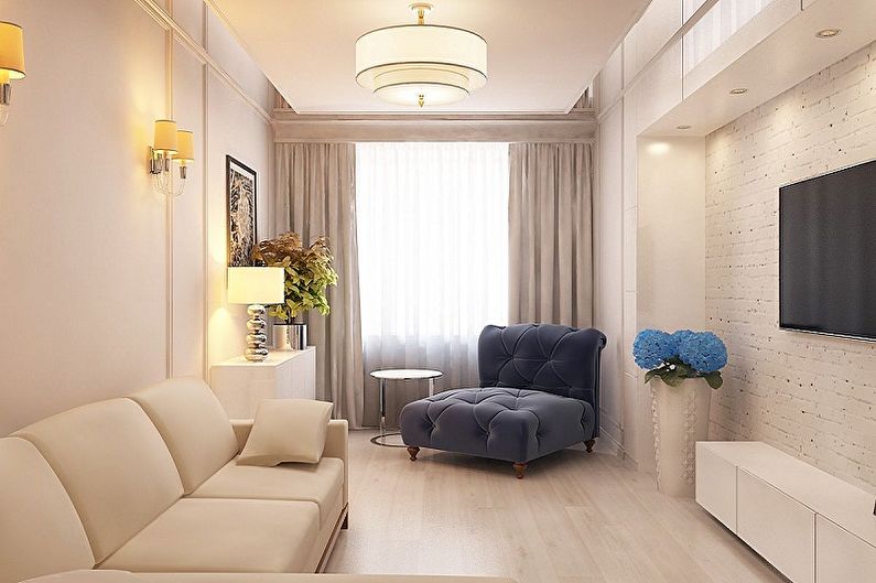 Interior design of a small living room - photo