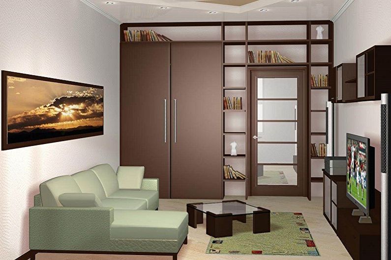 Interior design of a small living room - photo