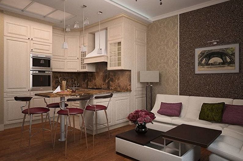 Interior design of a small living room - photo