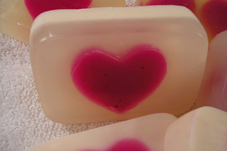 DIY gift for February 14 - “Heart” soap