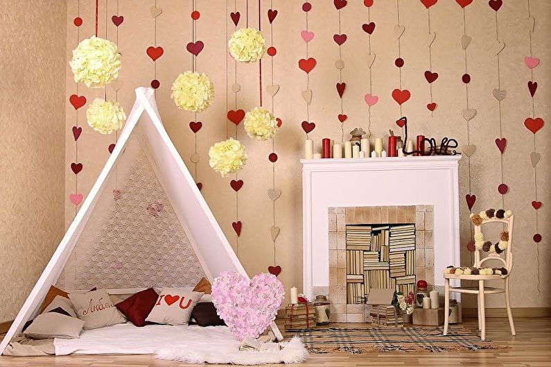 We decorate the apartment on February 14 - photo