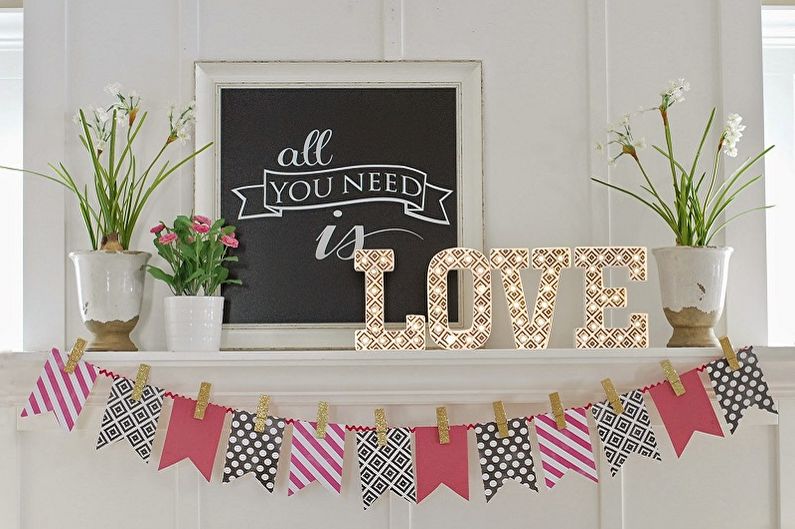 We decorate the apartment on February 14 - photo