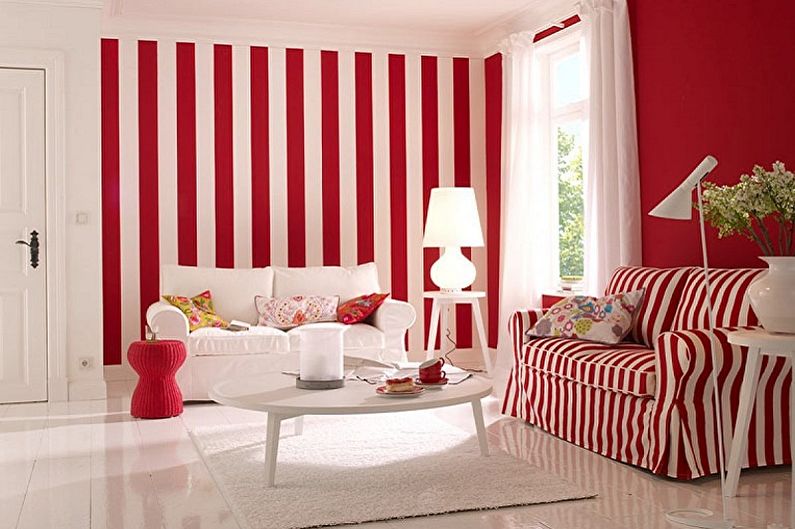 The combination of wallpaper in the interior - Color combinations