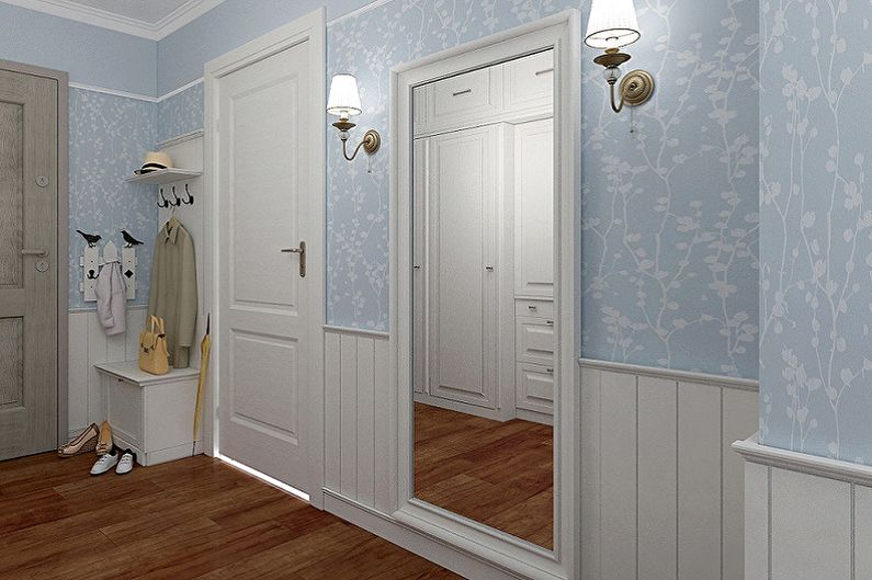 The combination of wallpaper in the interior - Combination of wallpaper with other materials