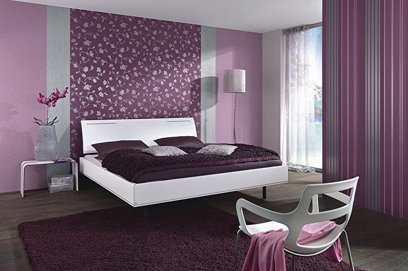 The combination of wallpaper in the interior - photo