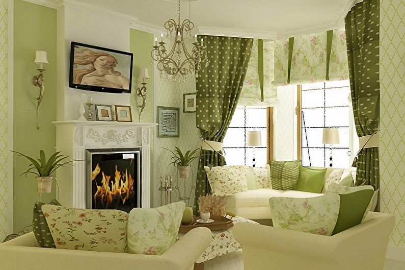 The combination of wallpaper in the interior - photo
