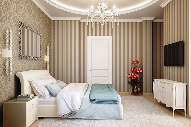 The combination of wallpaper in the interior - photo