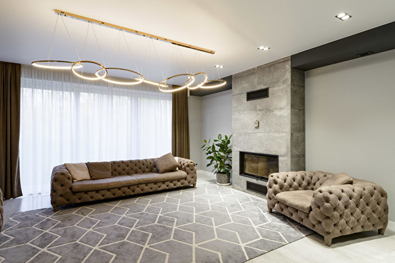 Contemporary Style Living Room, 40 m2 - photo 9
