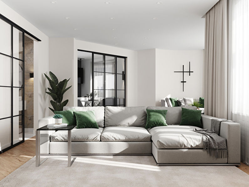 Geometry Living Room with Accent