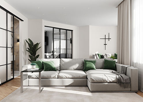 Geometry Living Room with Accent