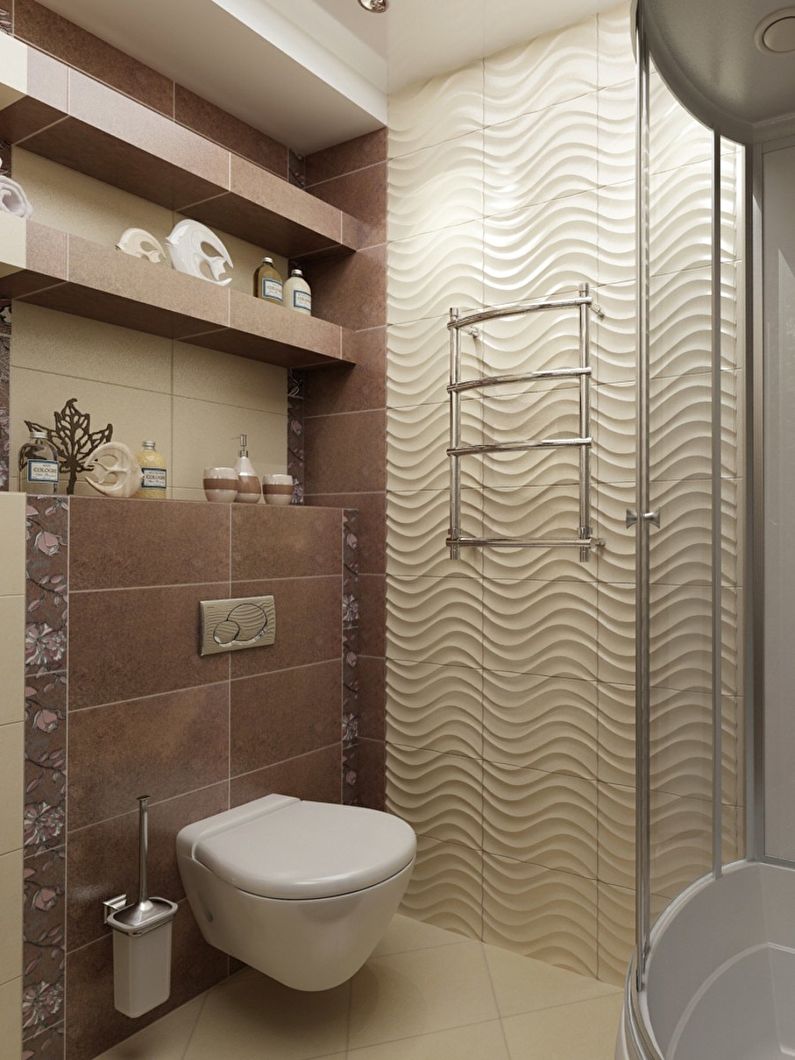 Interior of the apartment in light beige colors.