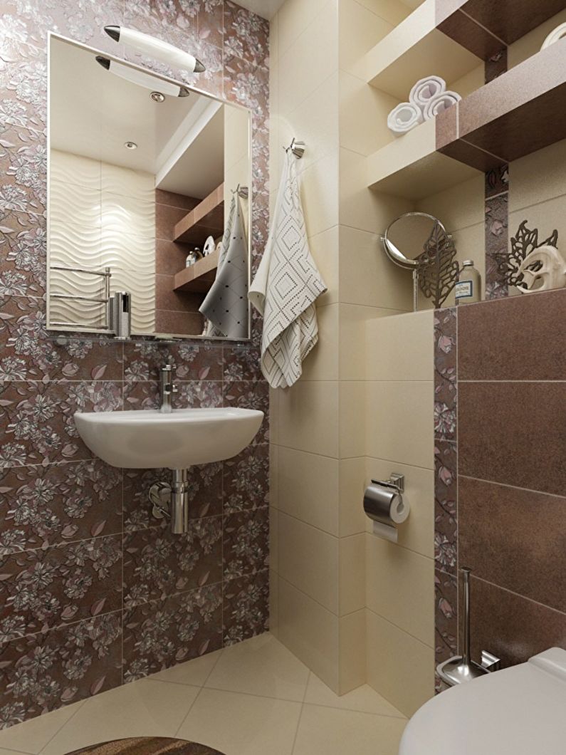Interior of the apartment in light beige colors.