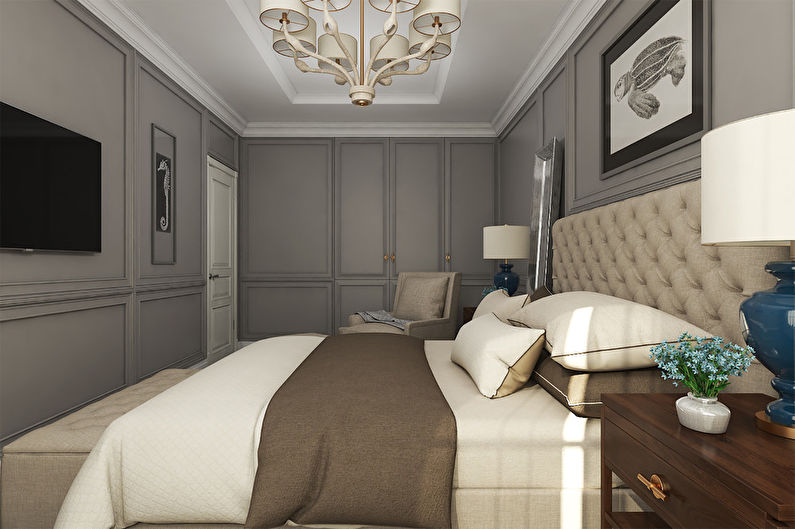 Design project of a bedroom in the residential complex 