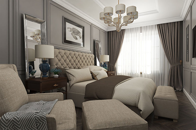 Design project of a bedroom in the residential complex 