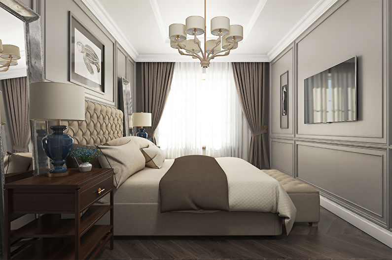 Design project of a bedroom in the residential complex 