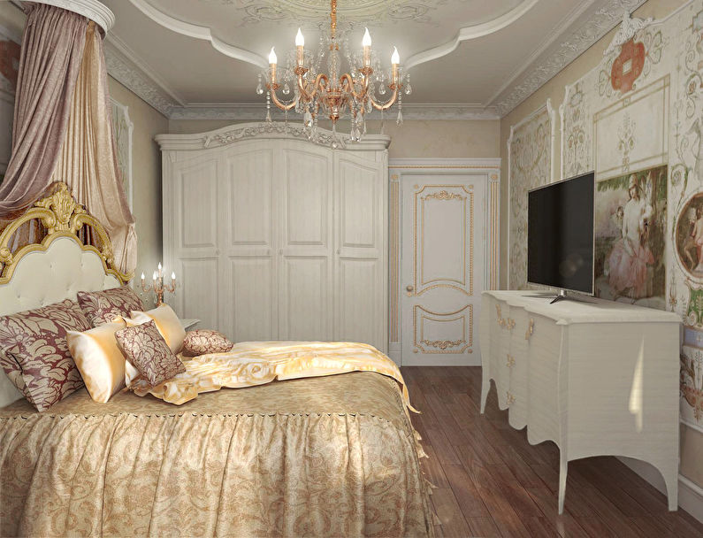 Clásico de lujo: interior del dormitorio
