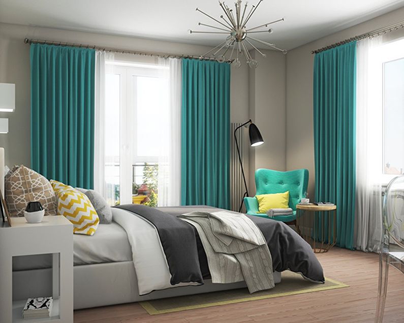 The interior of the bedroom 