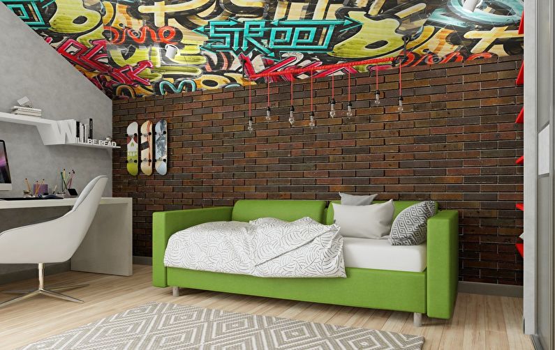 Dynamic Kiwi: Children's Room for a Teenage Boy