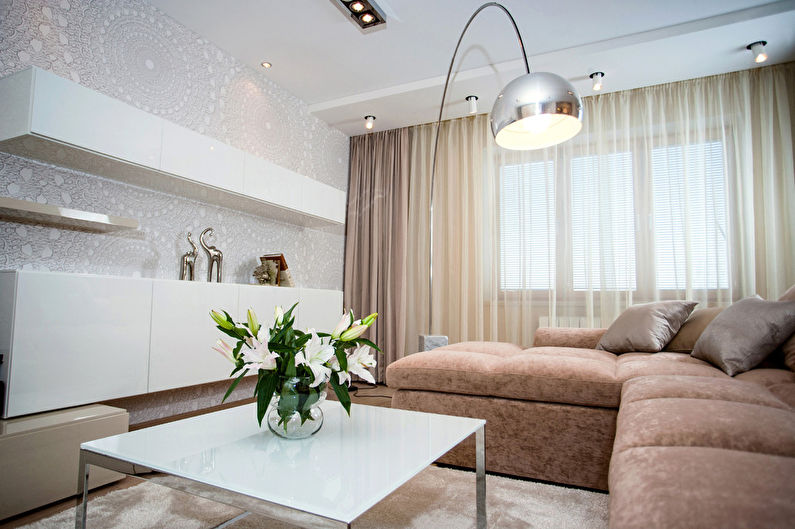 “Oasis of calm”: Design of a living room, Petrozavodsk