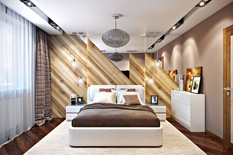 Bedroom Interior “White Gloss and Milk Chocolate”