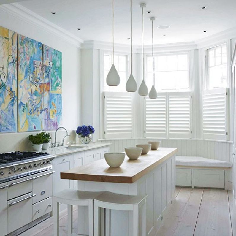 Kitchen design 9 sq.m. - Headset with island