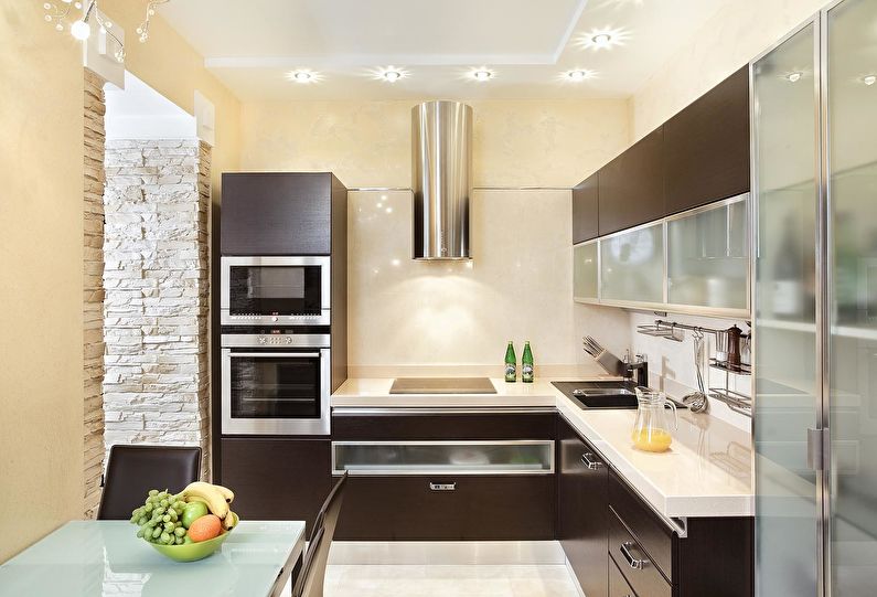 Kitchen design 9 sq.m. in modern style
