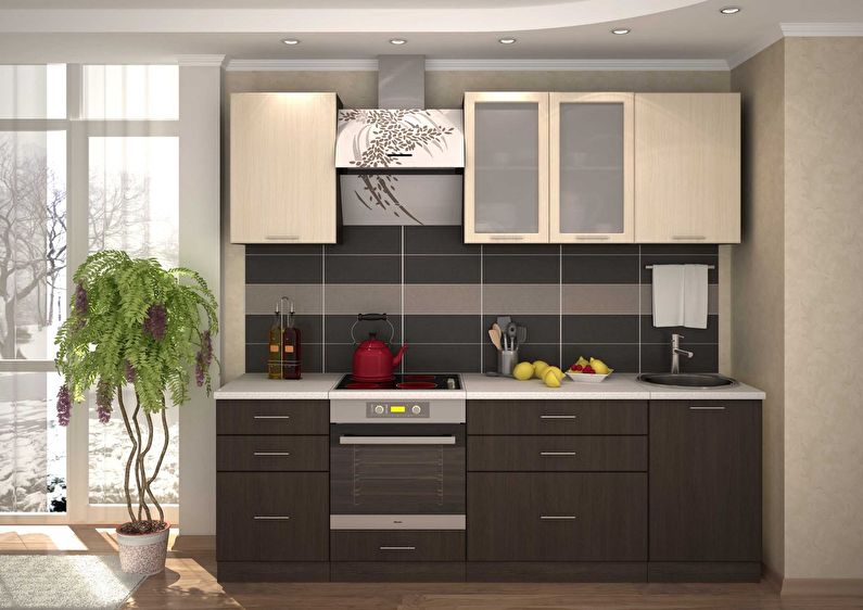 Kitchen design 9 sq.m. in modern style