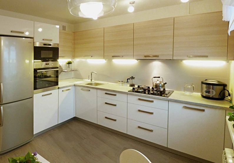 Kitchen design 9 sq.m. in modern style