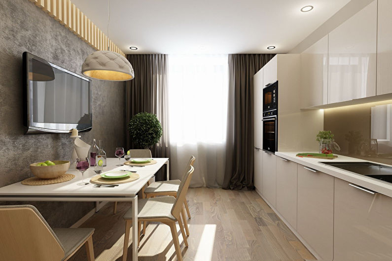 Kitchen design 9 sq.m. in modern style