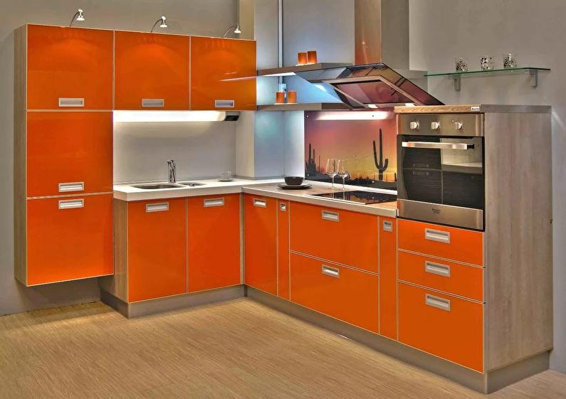 Kitchen design 9 sq.m. in modern style